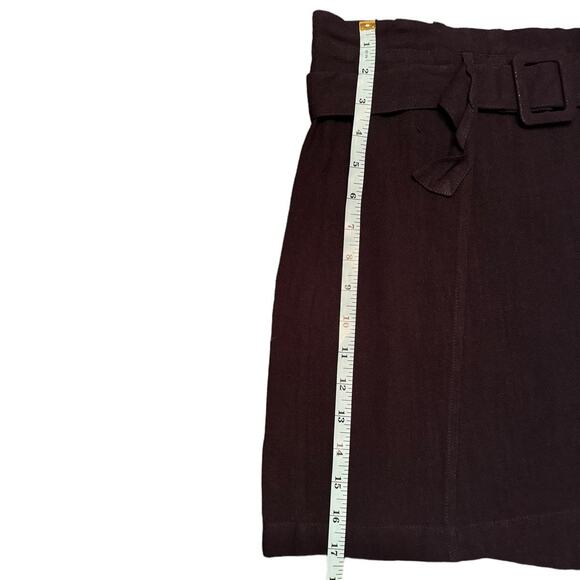 NWT Umgee Black‎ Belted Mini Skirt Medium Linen Cotton - Picture 8 of 8